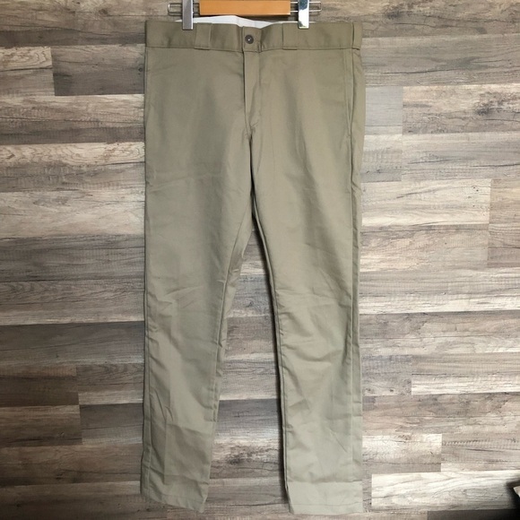 Dickies Skinny Straight Khaki Chino Work Pant Size 33 - Picture 9 of 12